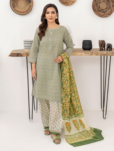 LIMELIGHT UNSTITCHED 3 Piece Printed Lawn Suit-U3520