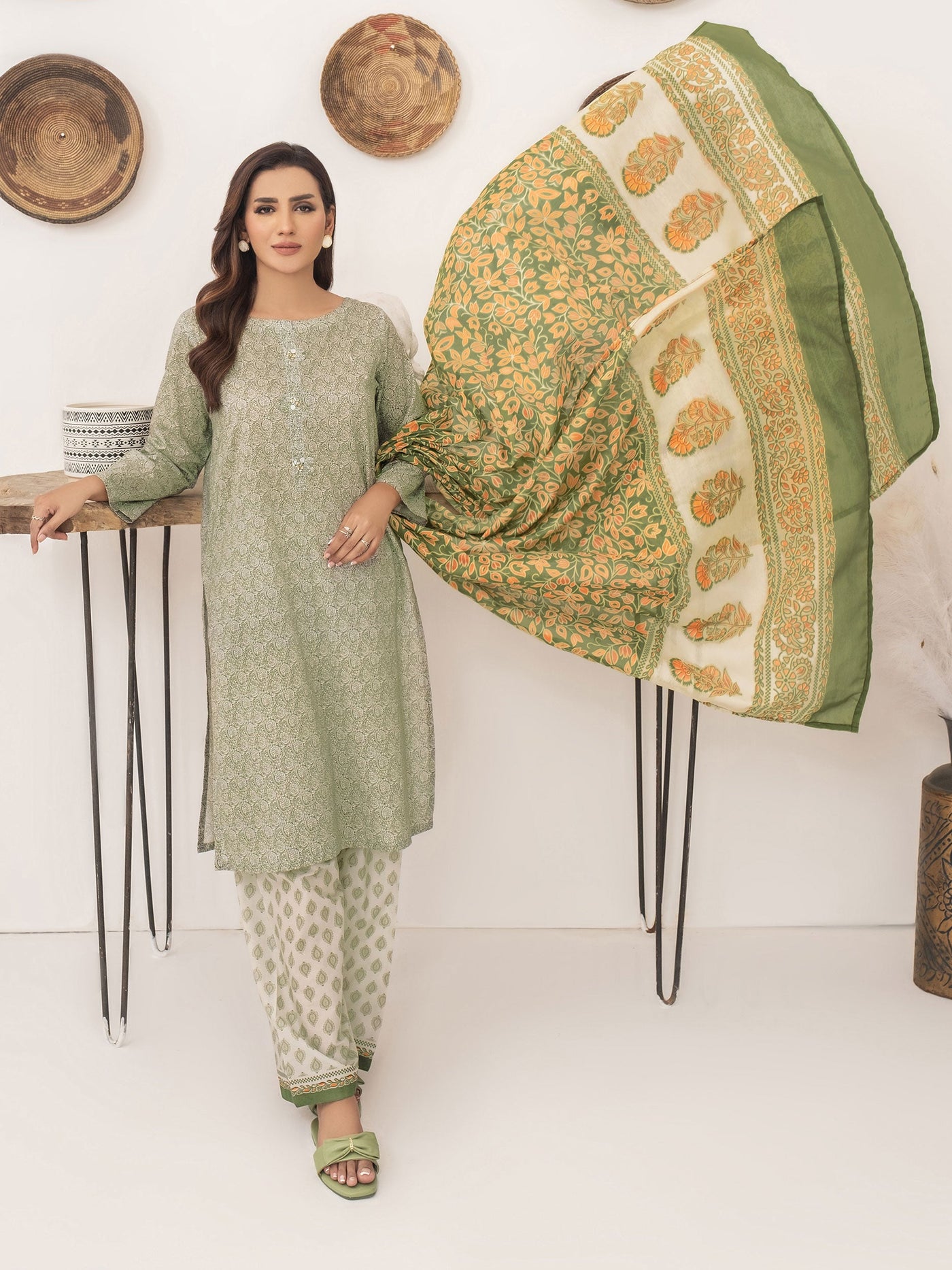 LIMELIGHT UNSTITCHED 3 Piece Printed Lawn Suit-U3520