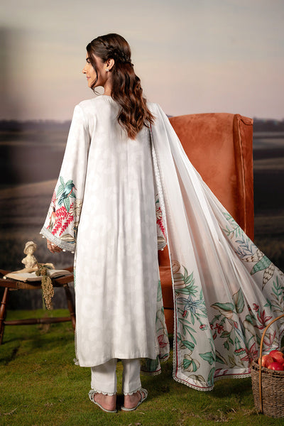 3 Pc Unstitched Embroidered Arabic Lawn Suit