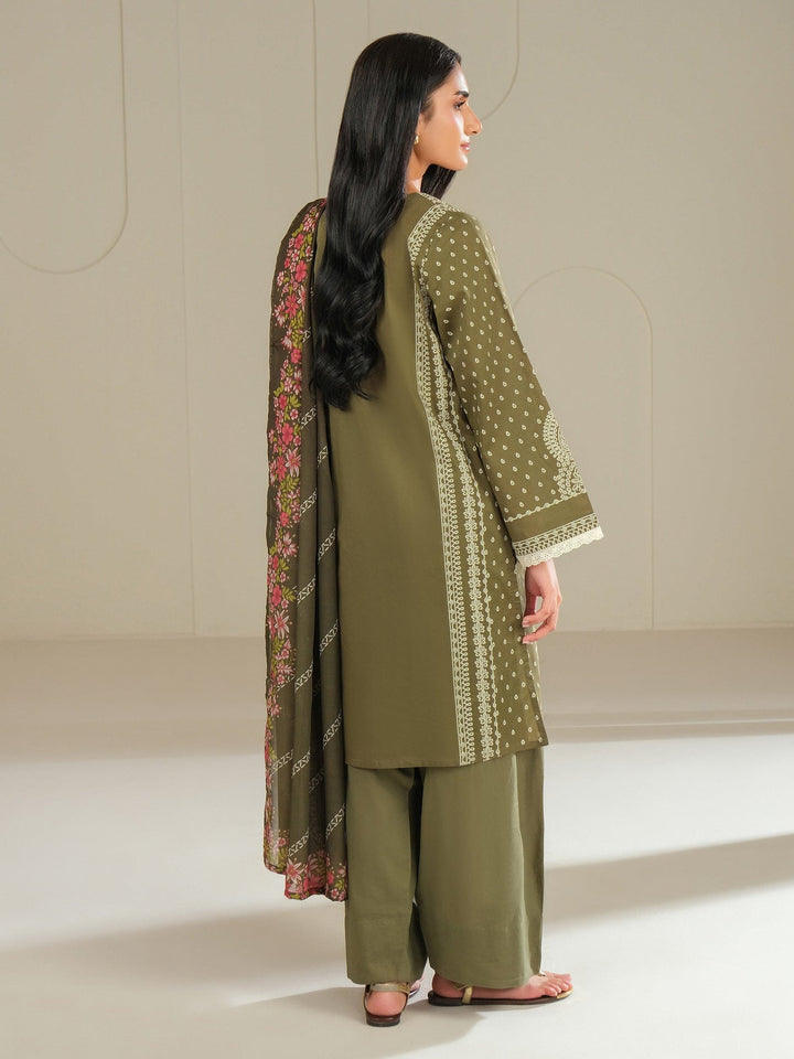 3 Piece Cambric Suit-Paste Print (Unstitched)