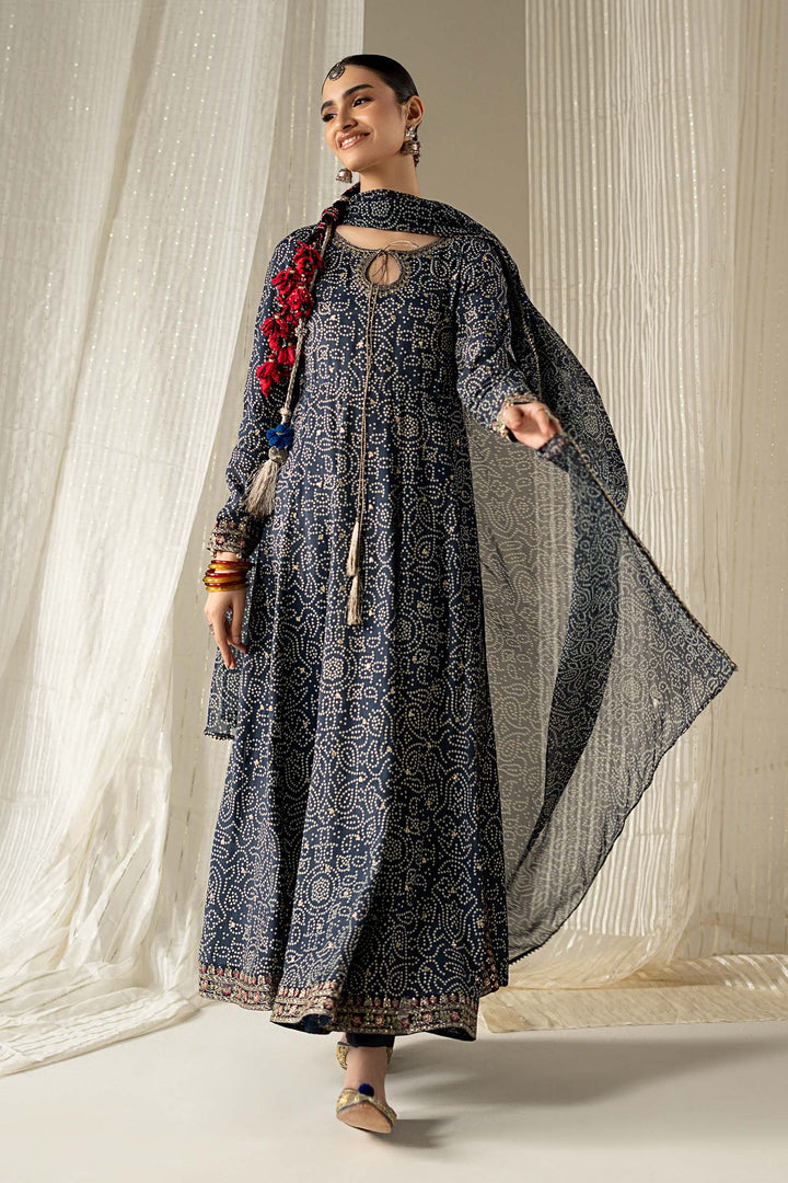 3 Piece Embroidered Raw Silk Ready Suit