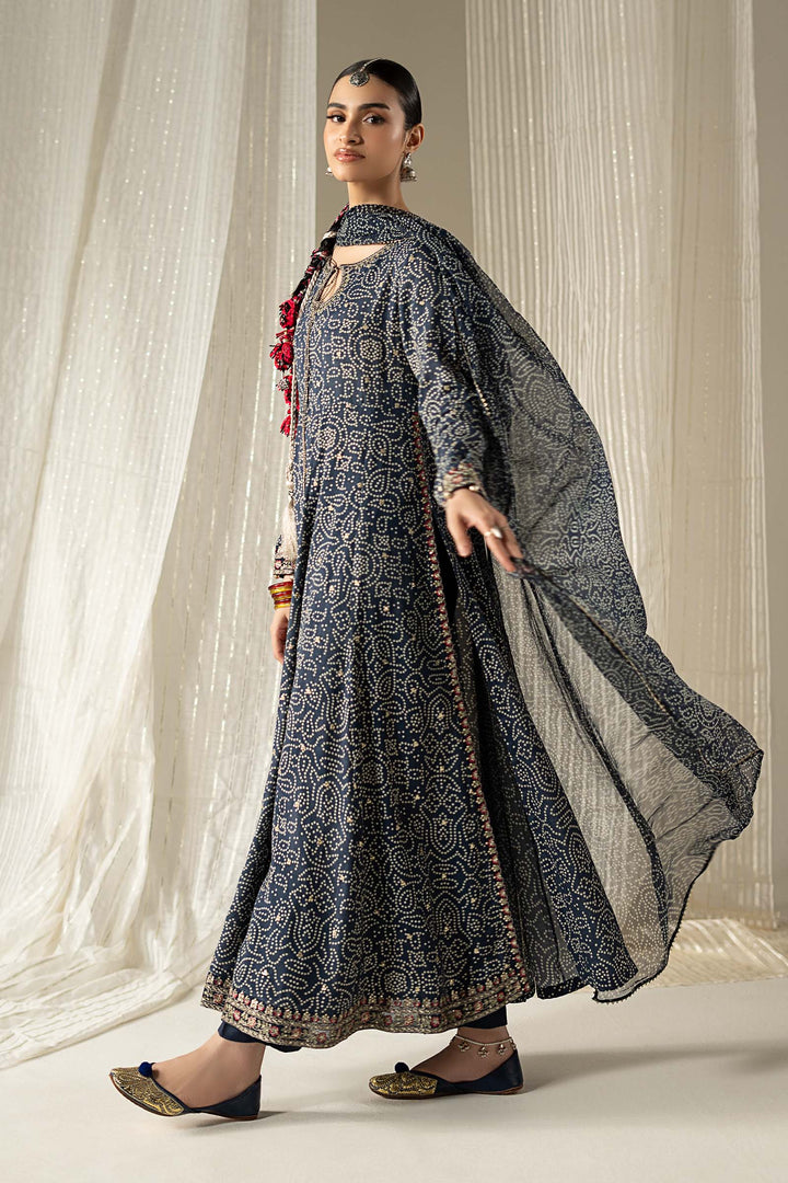3 Piece Embroidered Raw Silk Ready Suit
