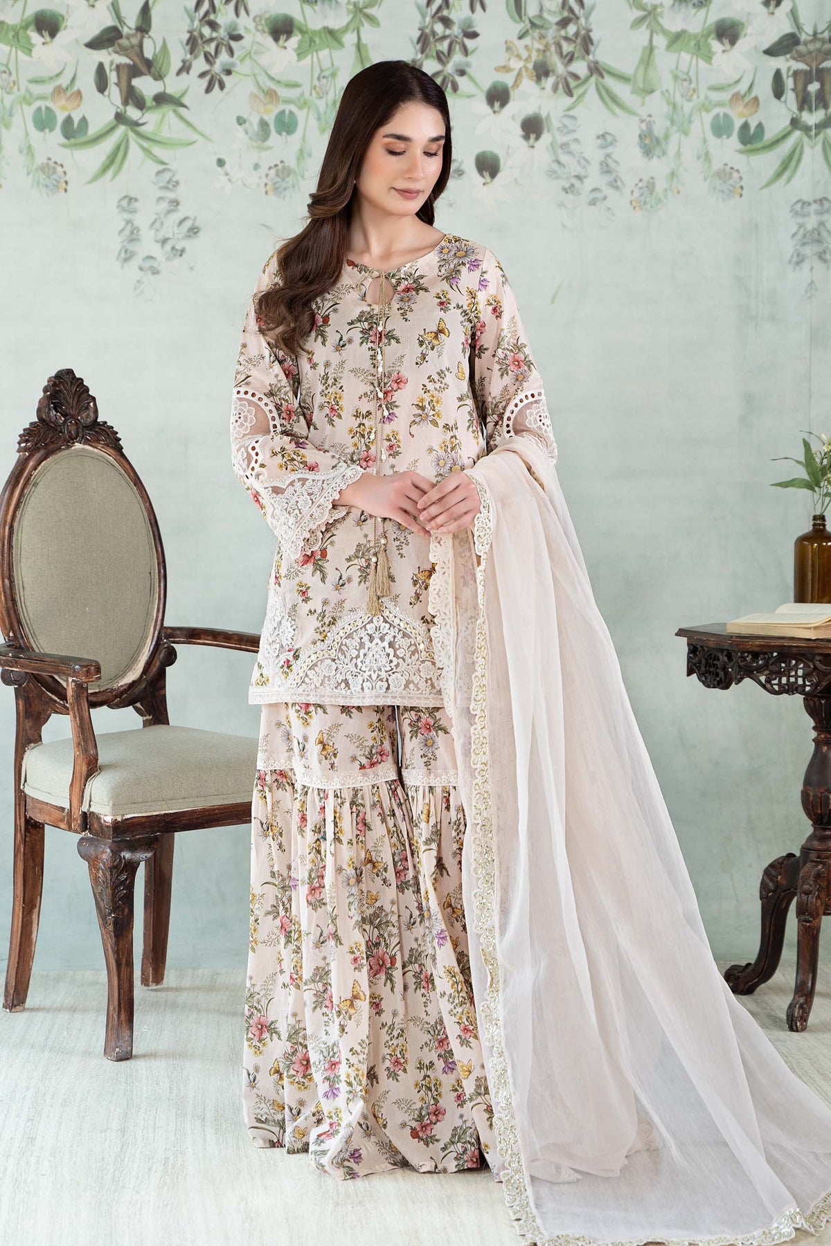 MARIA.B 3 Piece Printed Lawn Suit | DW-EA24-35