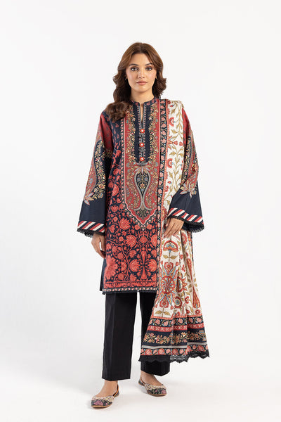 Ethnic 3Pc Printed khaddar Suit