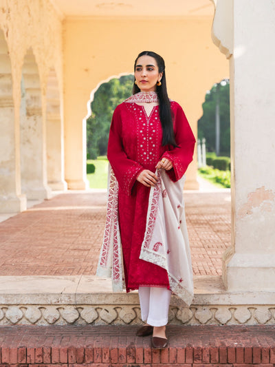 2 Piece - Pure Embroidered Cambric Suit