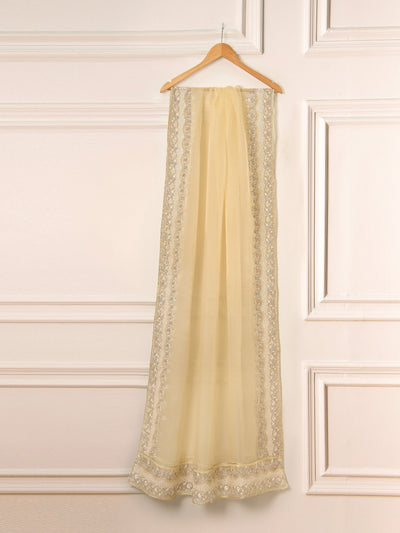 3 Piece - Pure Cotton Net Embroidered Suit