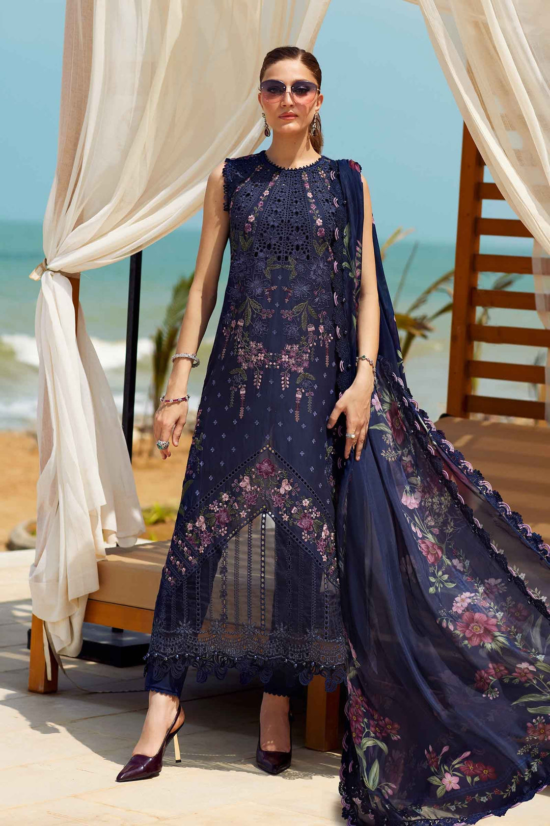 3 Piece Unstitched Embroidered Lawn Suit
