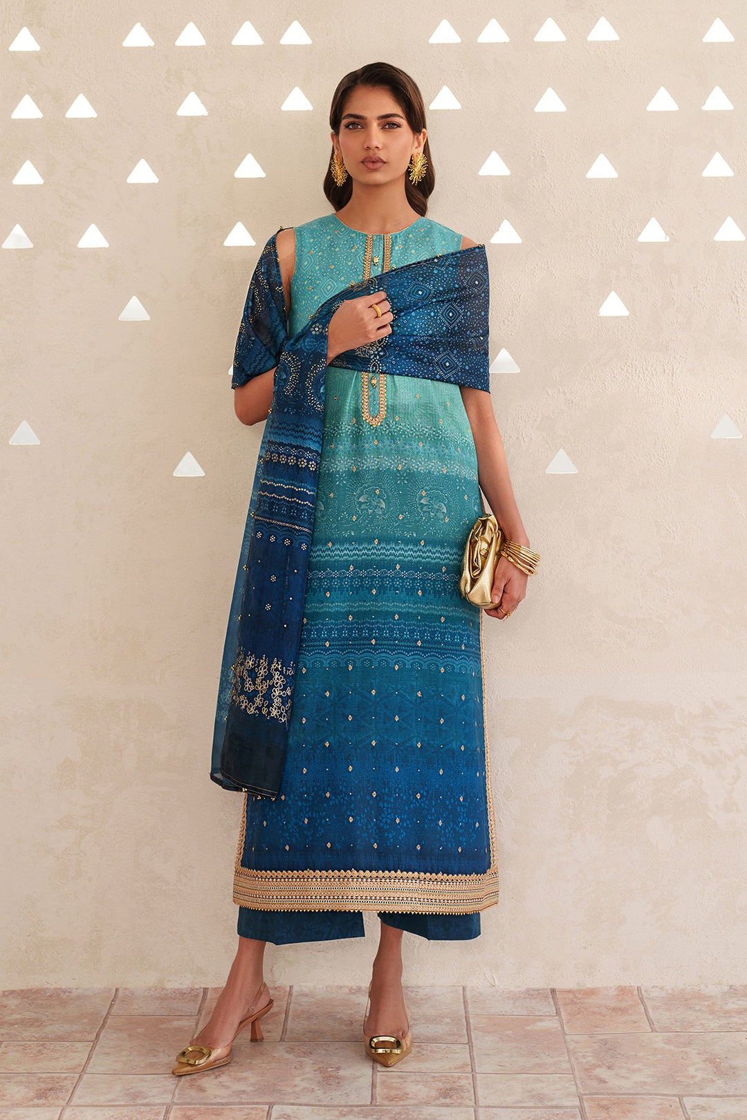 EMBROIDERED PRINTED LAWN