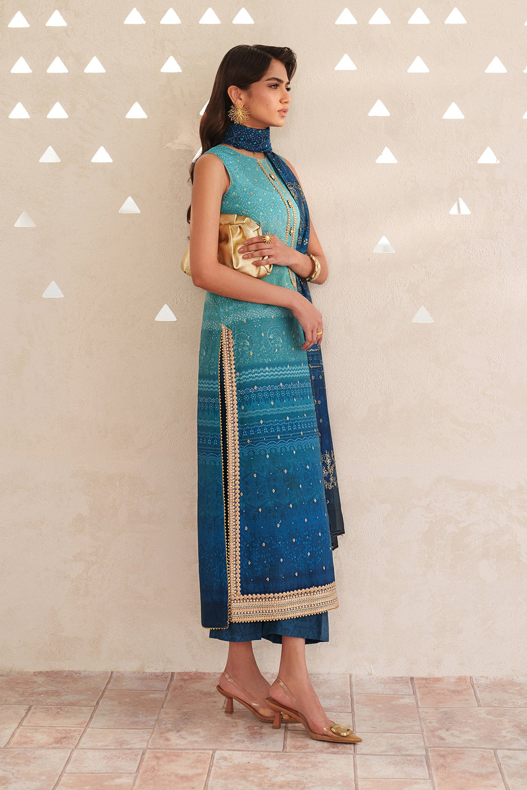 EMBROIDERED PRINTED LAWN