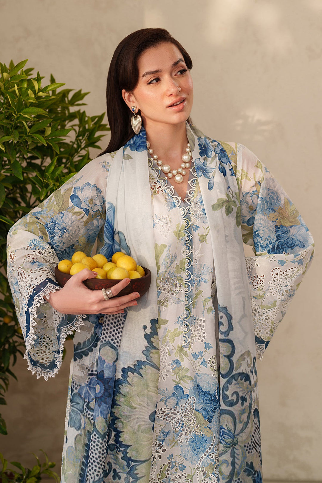 EMBROIDERED PRINTED LAWN