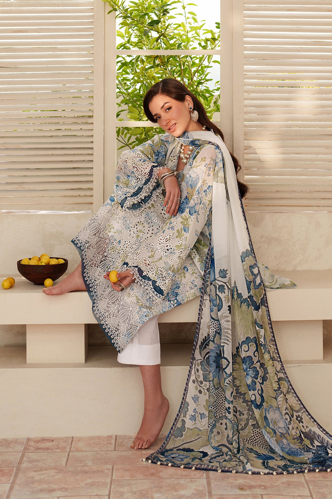 EMBROIDERED PRINTED LAWN