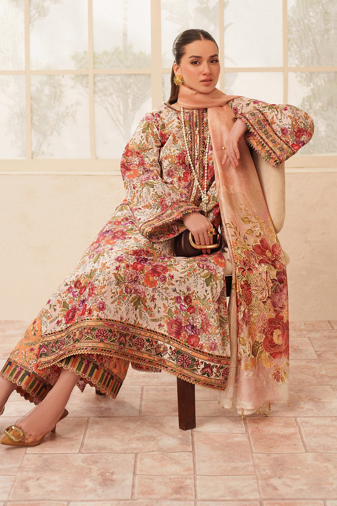 EMBROIDERED PRINTED LAWN