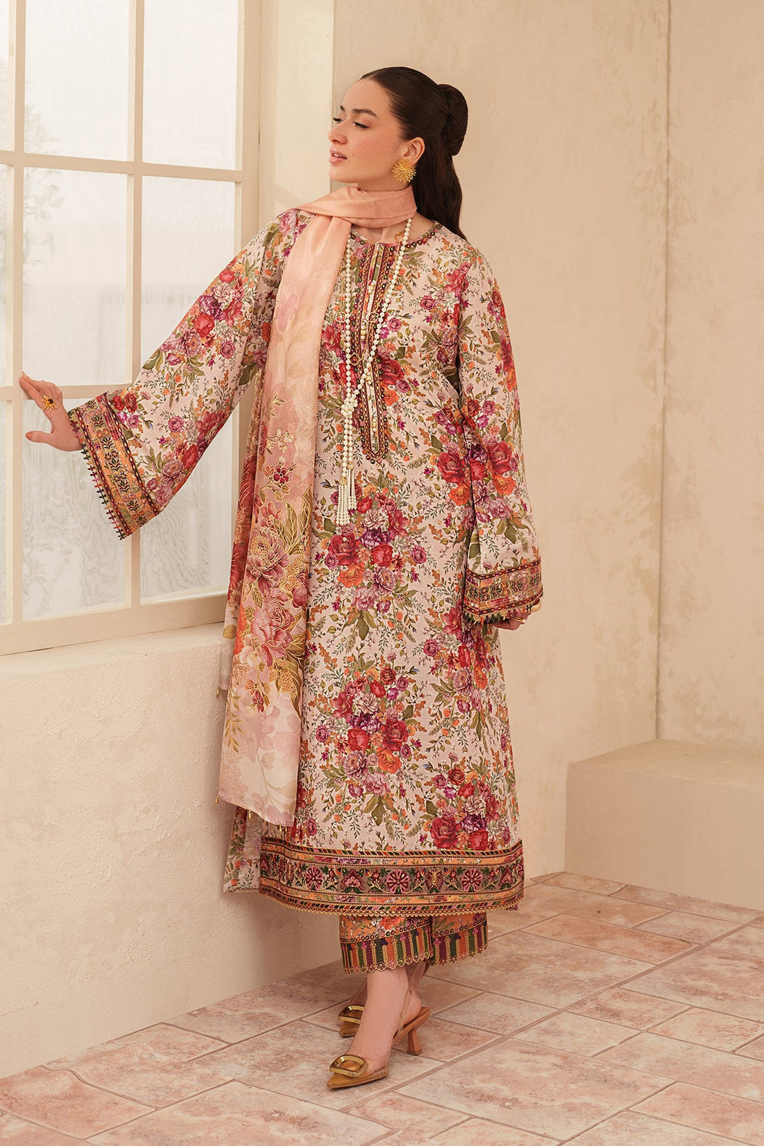 EMBROIDERED PRINTED LAWN