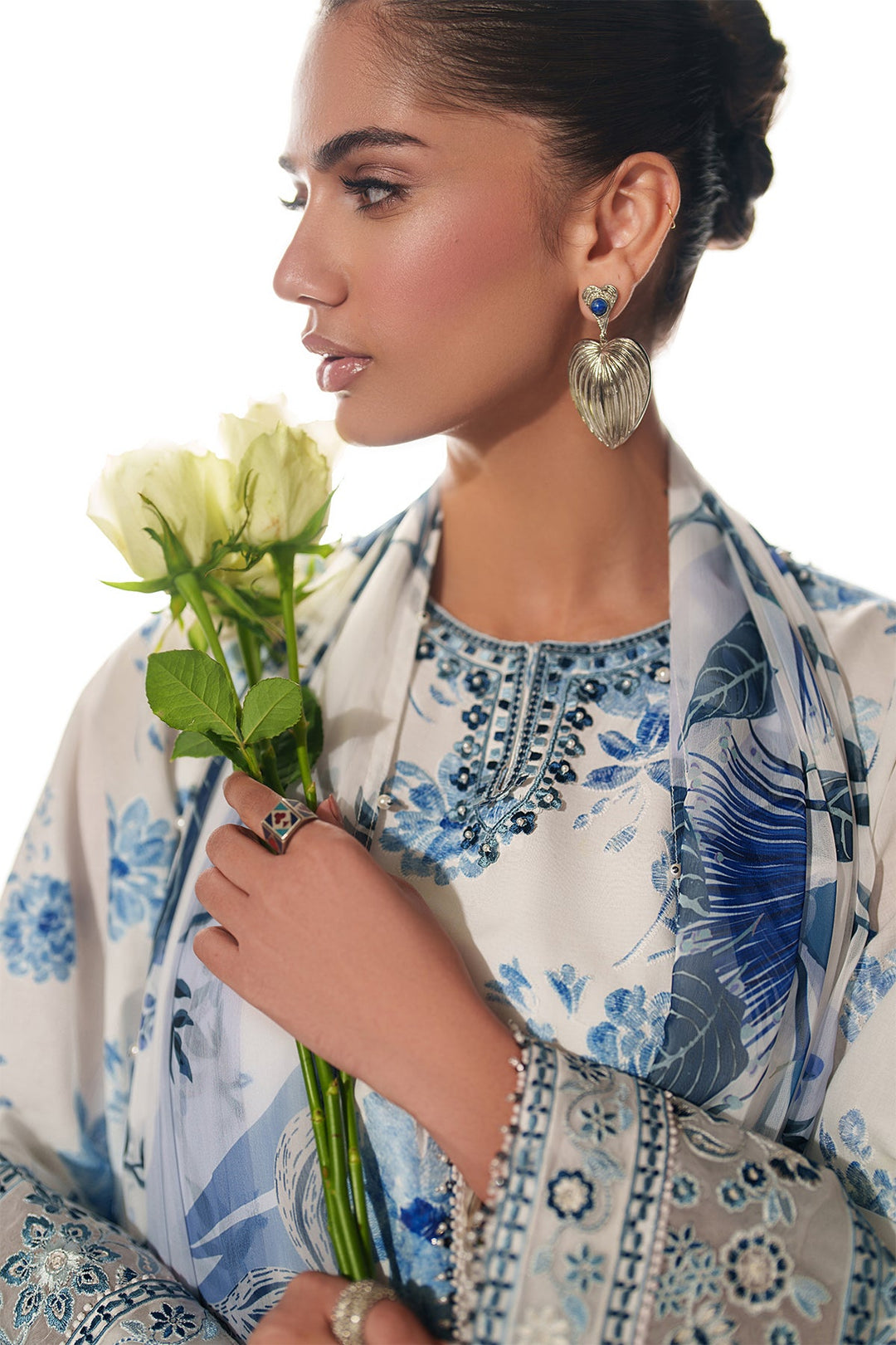 EMBROIDERED PRINTED LAWN