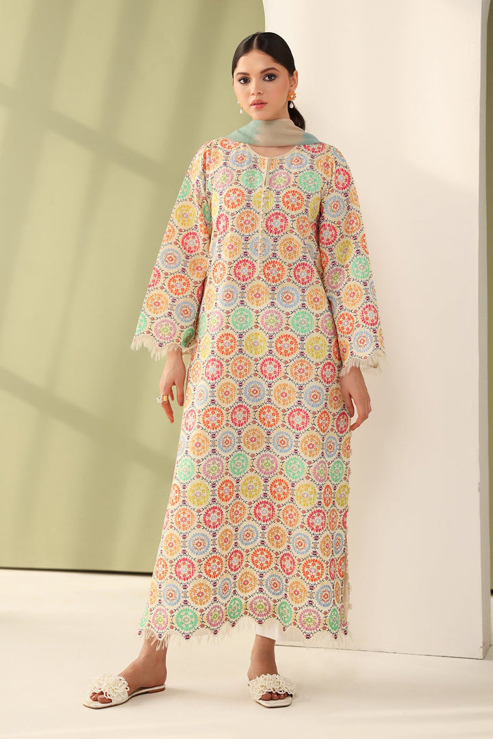 EMBROIDERED PRINTED LAWN
