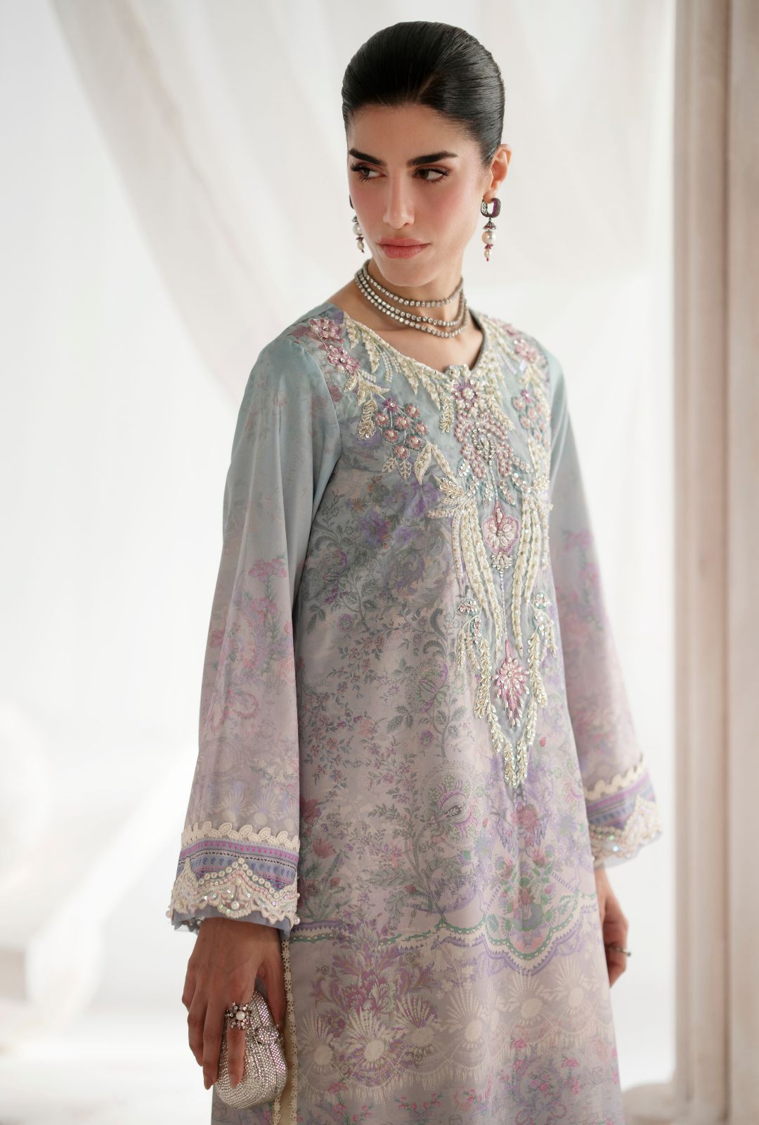 Garden Whisper Printed silk