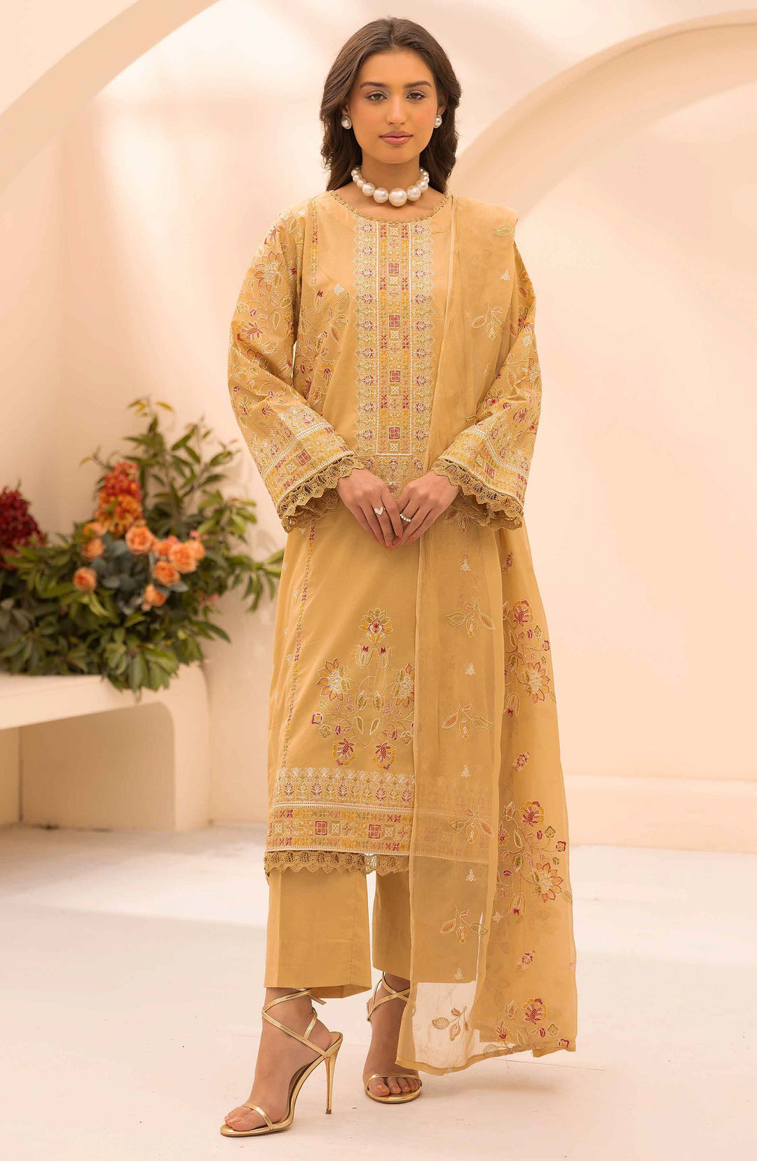 Embroidered Lawn Unstitched 3 Piece Suit