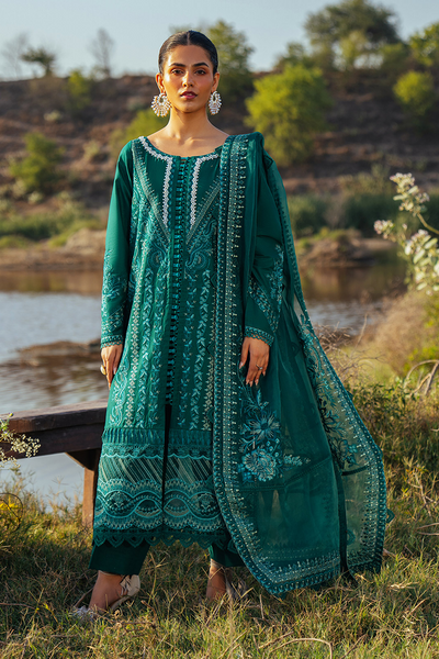 Sana Zubair Luxury Lawn - Emerald