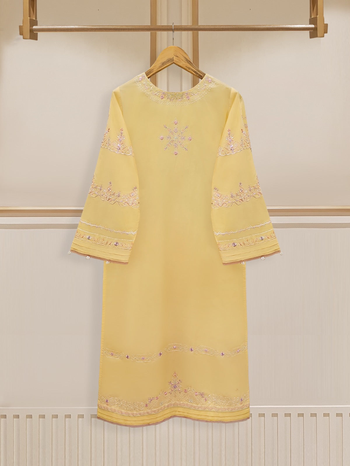 2 Piece - Embroidered Cambric Suit