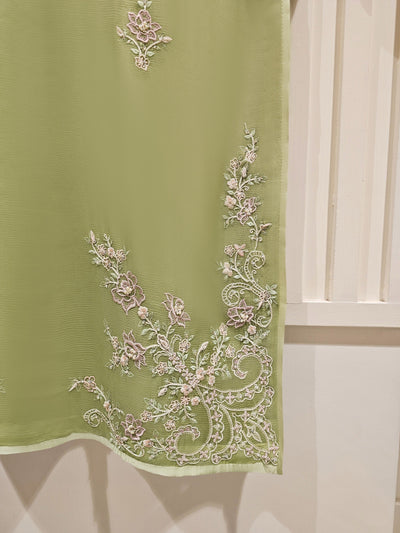 2 Piece - Pure Chiffon Embroidered Suit