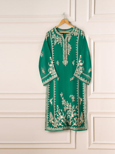 Pure Chiffon Embroidered Shirt