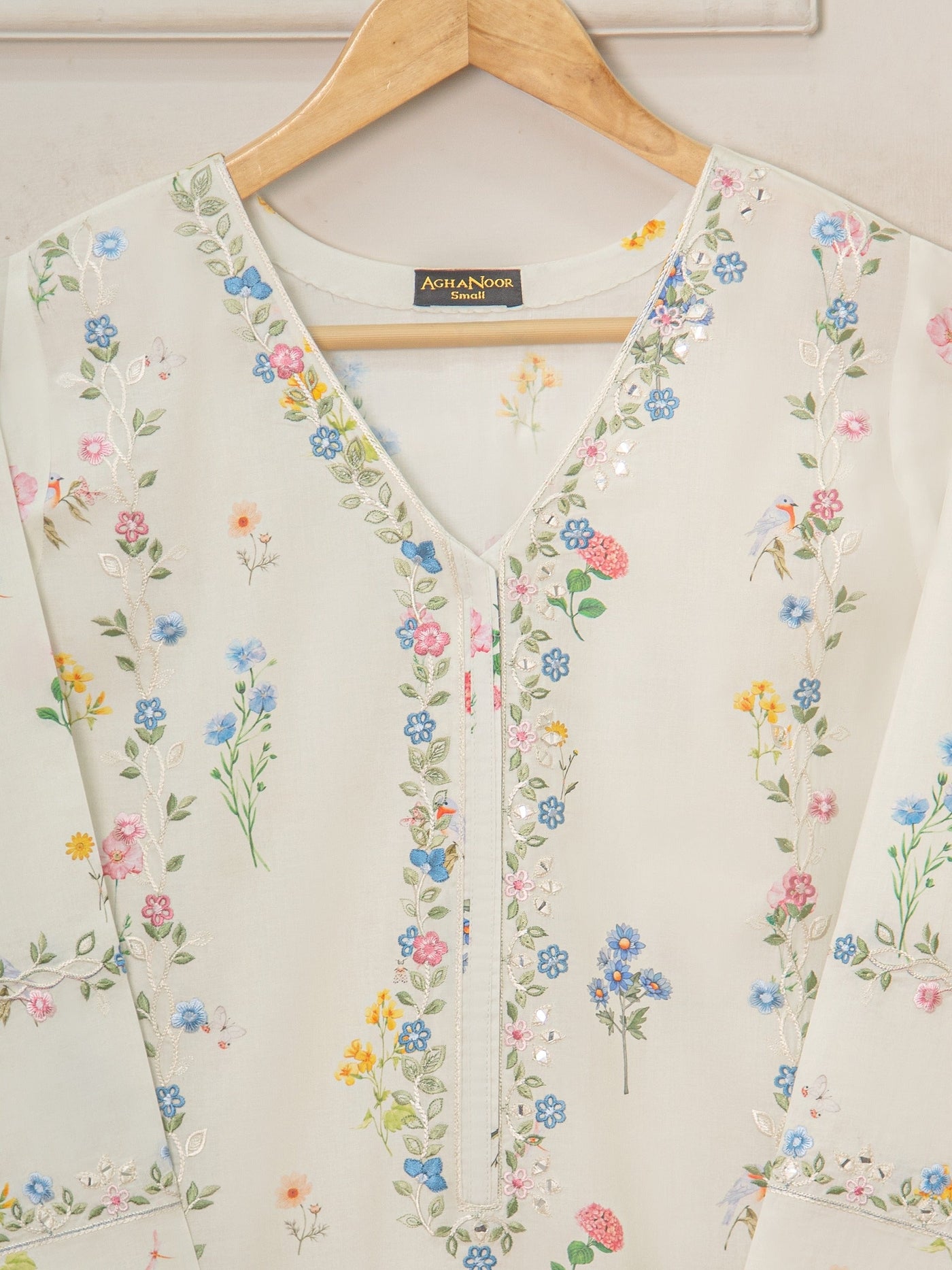 2 Piece - Pure Embroidered Cambric Suit