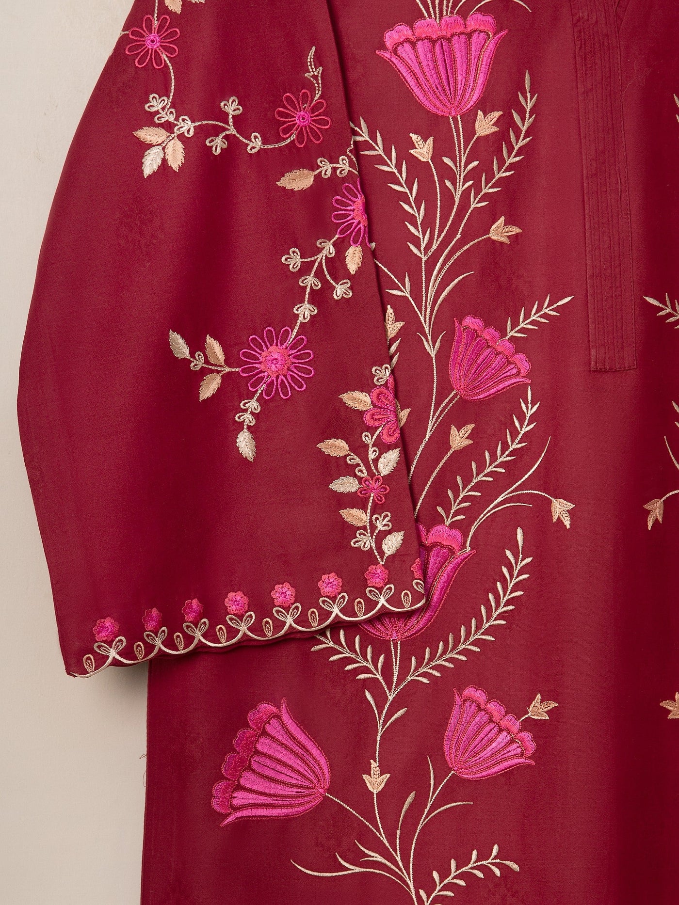 2 Piece - Embroidered Jacquard Suit