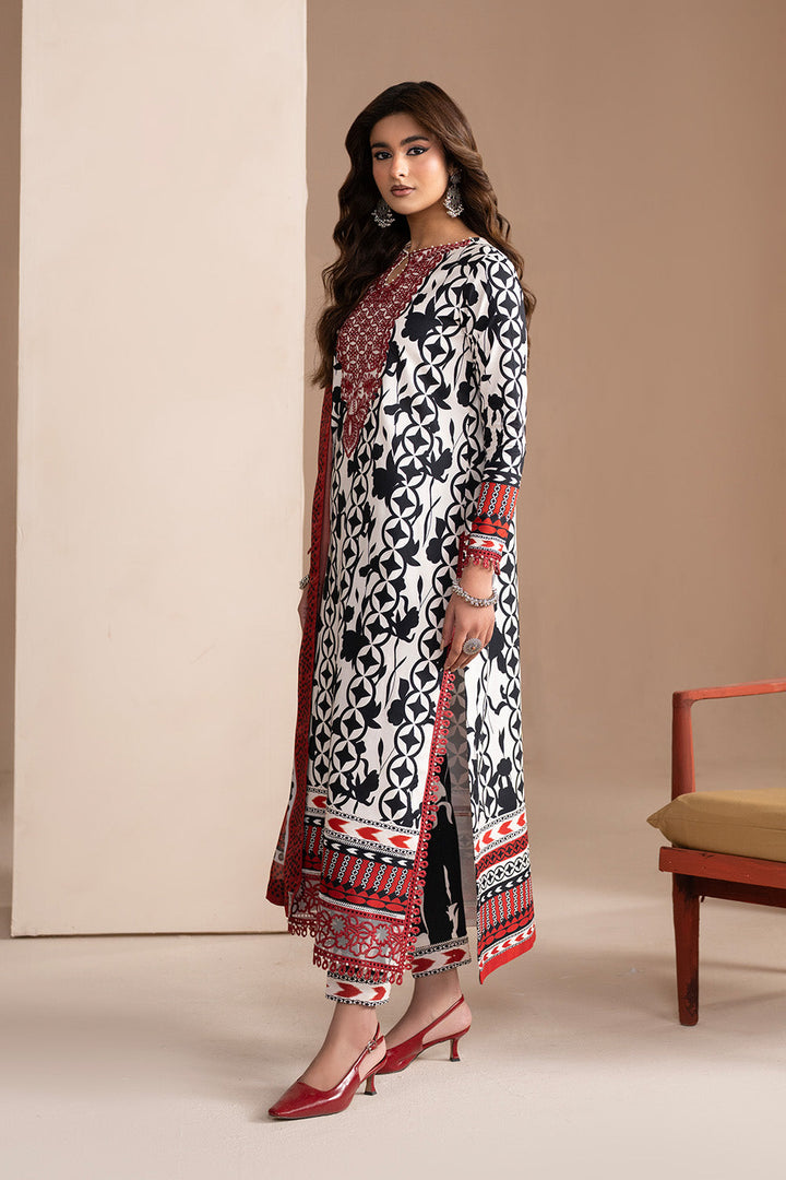 Embroidered Print Unstitched Lawn