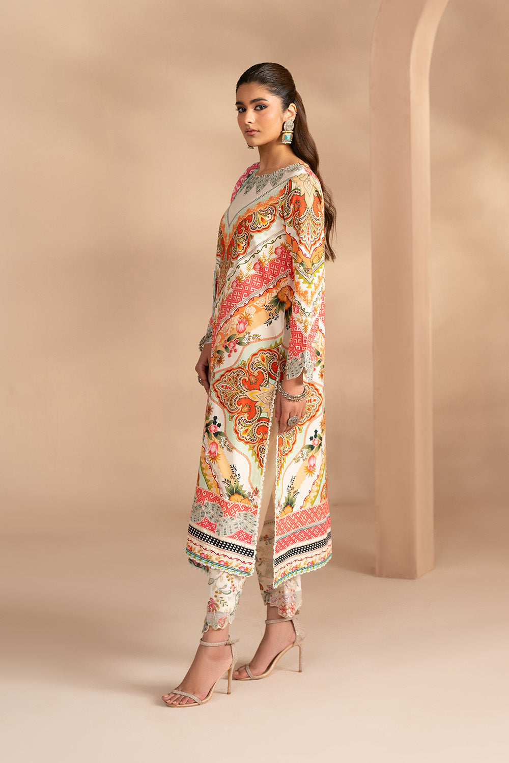 Embroidered Print Unstitched Lawn