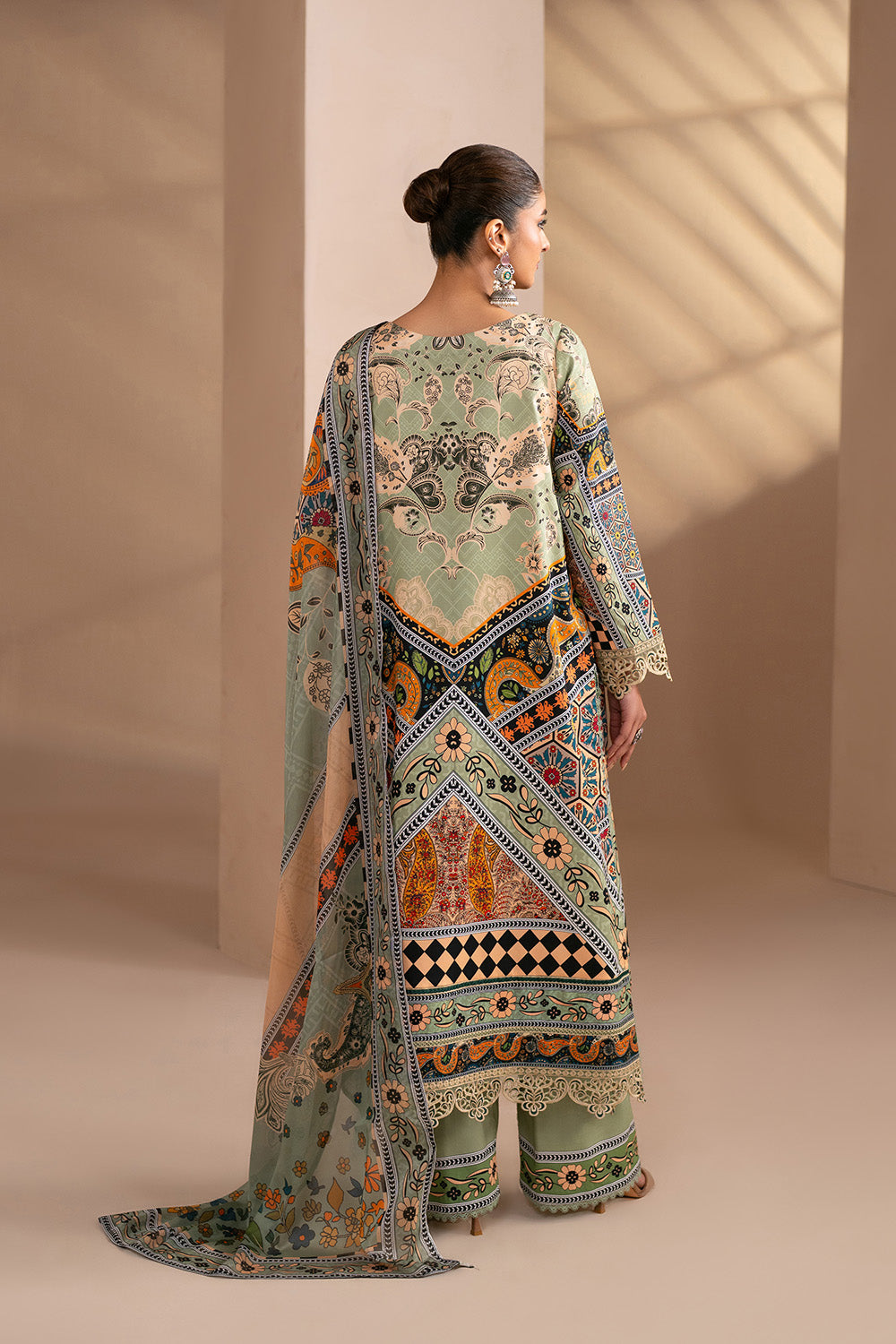 Embroidered Print Unstitched Lawn