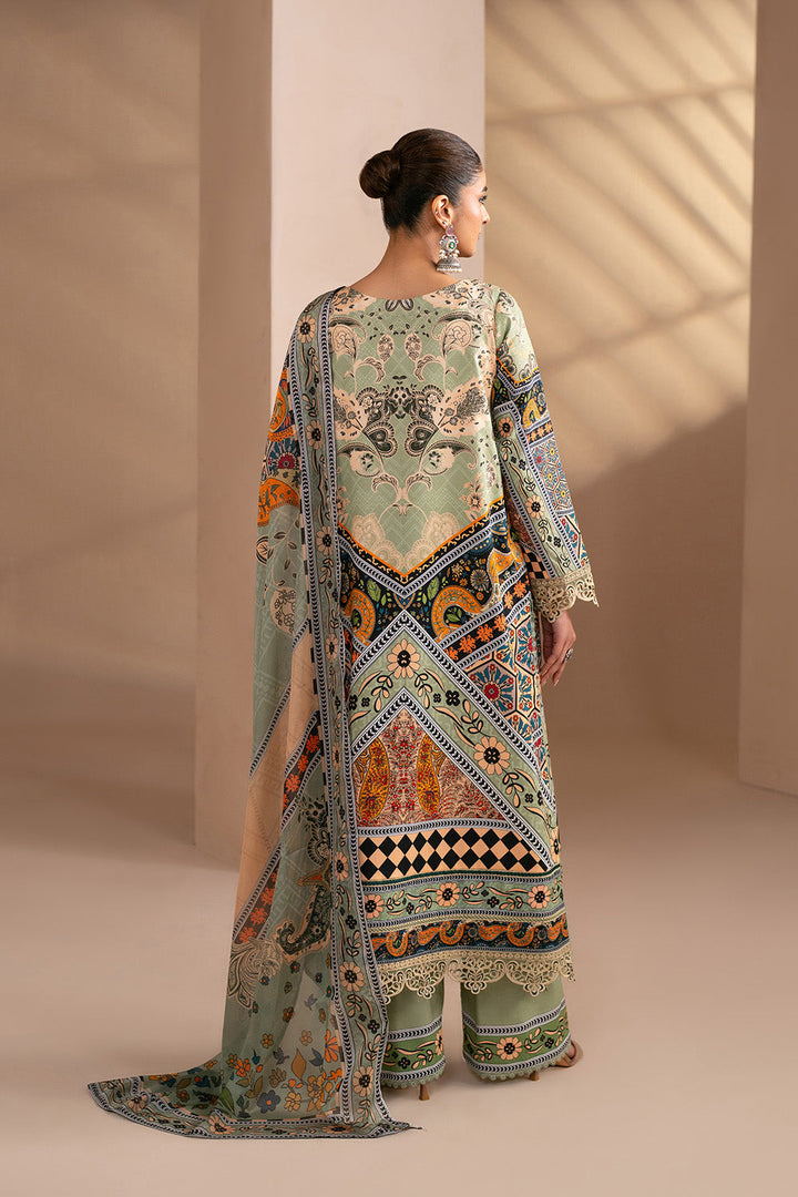 Embroidered Print Unstitched Lawn
