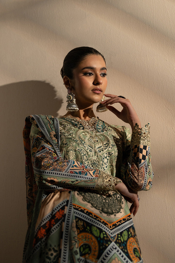 Embroidered Print Unstitched Lawn