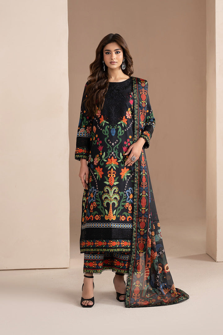 Embroidered Print Unstitched Lawn