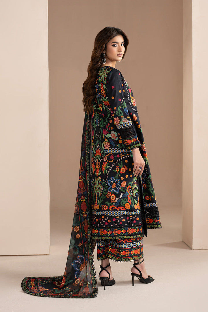 Embroidered Print Unstitched Lawn