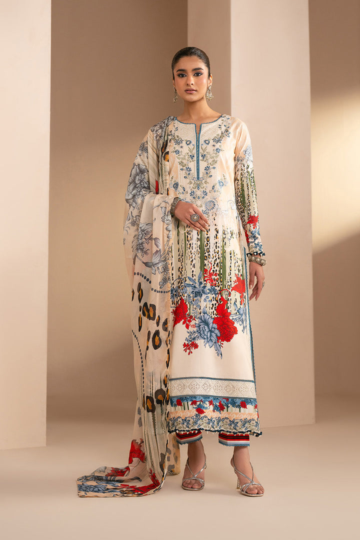 Embroidered Print Unstitched Lawn