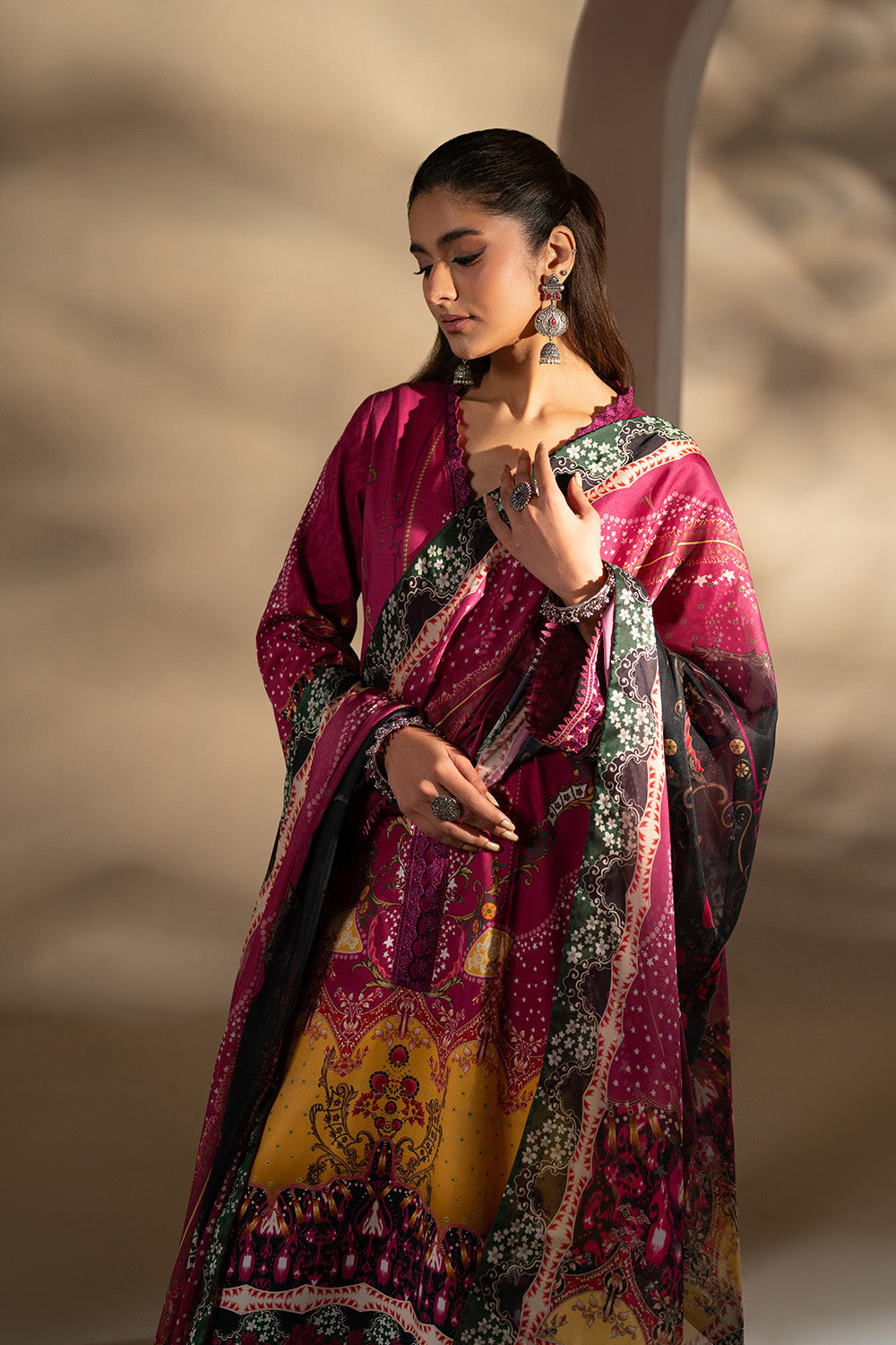 Embroidered Print Unstitched Lawn