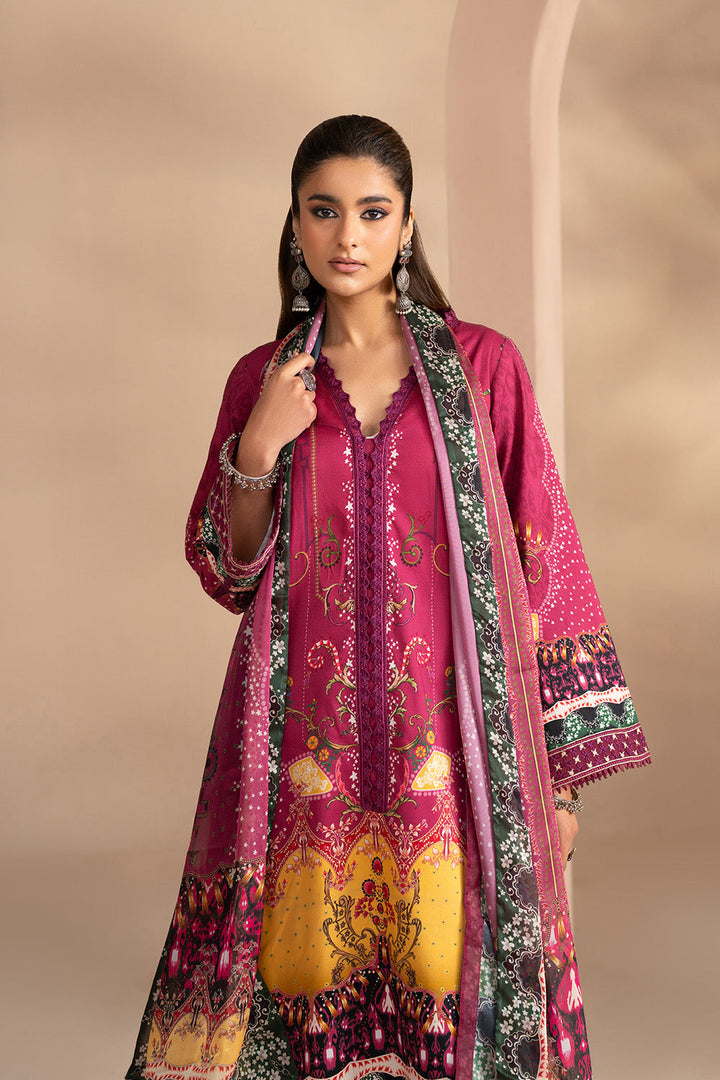 Embroidered Print Unstitched Lawn