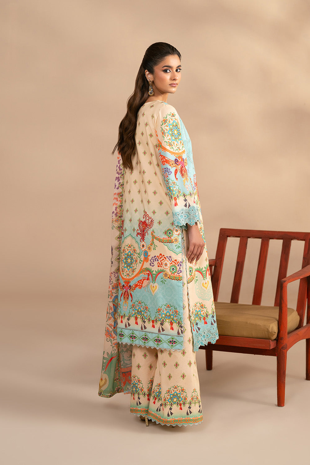 Embroidered Print Unstitched Lawn