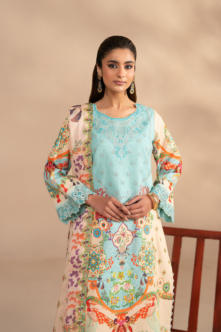 Embroidered Print Unstitched Lawn