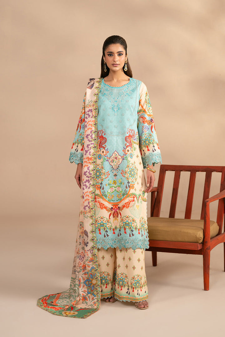 Embroidered Print Unstitched Lawn