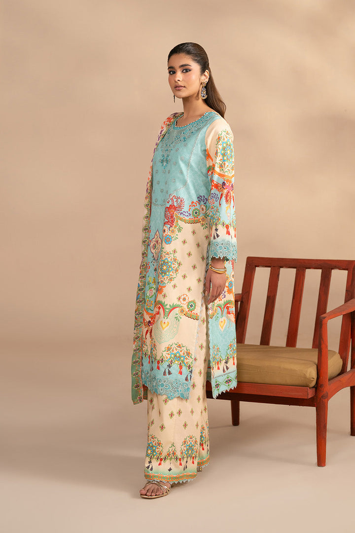 Embroidered Print Unstitched Lawn