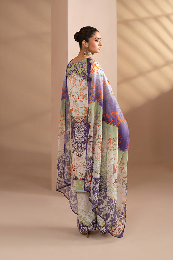 Embroidered Print Unstitched Lawn