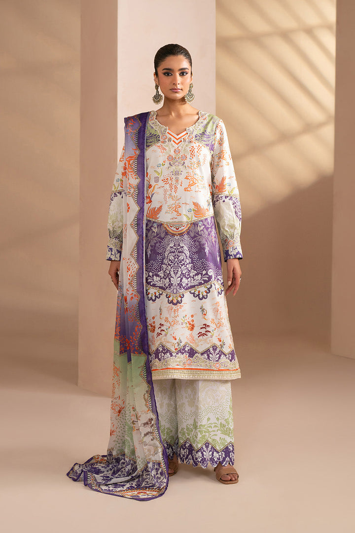 Embroidered Print Unstitched Lawn