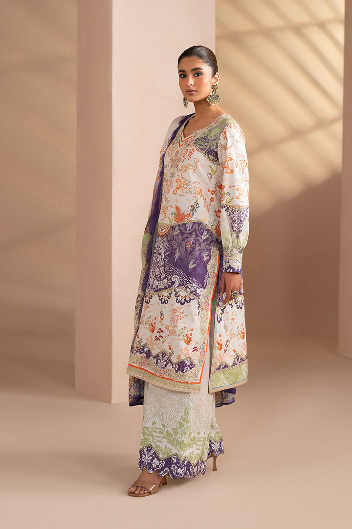 Embroidered Print Unstitched Lawn