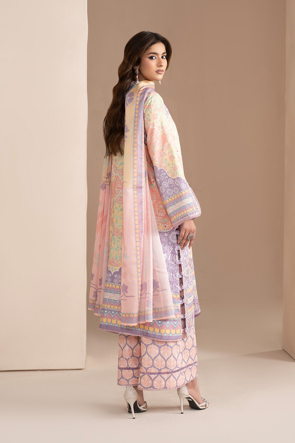 Embroidered Print Unstitched Lawn
