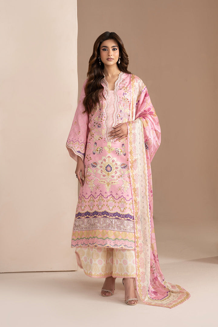 Embroidered Print Unstitched Lawn