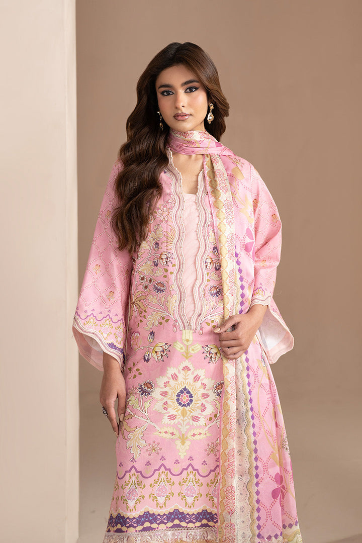 Embroidered Print Unstitched Lawn