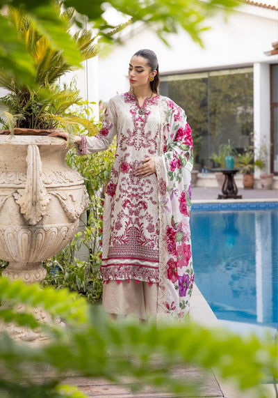 Minha Florum Luxury Embroidered Lawn D-11