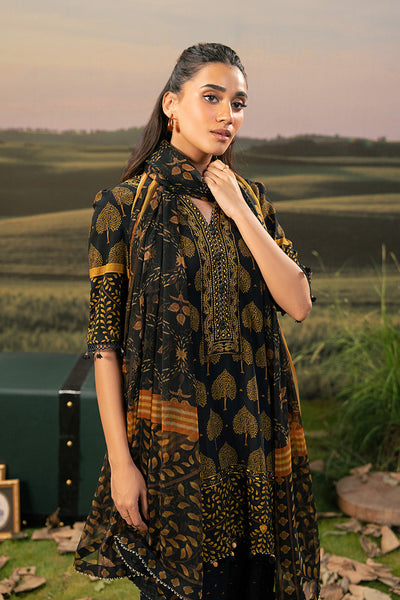 3 Pc Unstitched Embroidered Arabic Lawn Suit