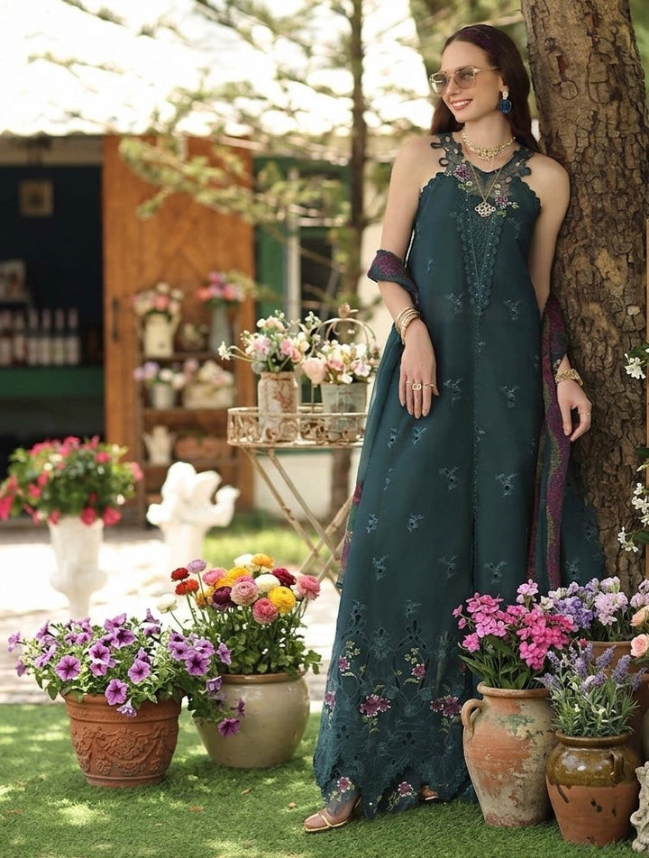 3 piece unstitched lawn embroidered suit
